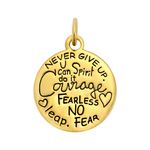 19mm Silver Yellow Plated Saying Charm 19mm Silver Yellow Plated Saying Charm